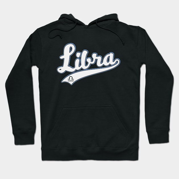 Libra Zodiac Sign Astrology Baseball Style September October Birthday Hoodie by TheGhoulishGarb